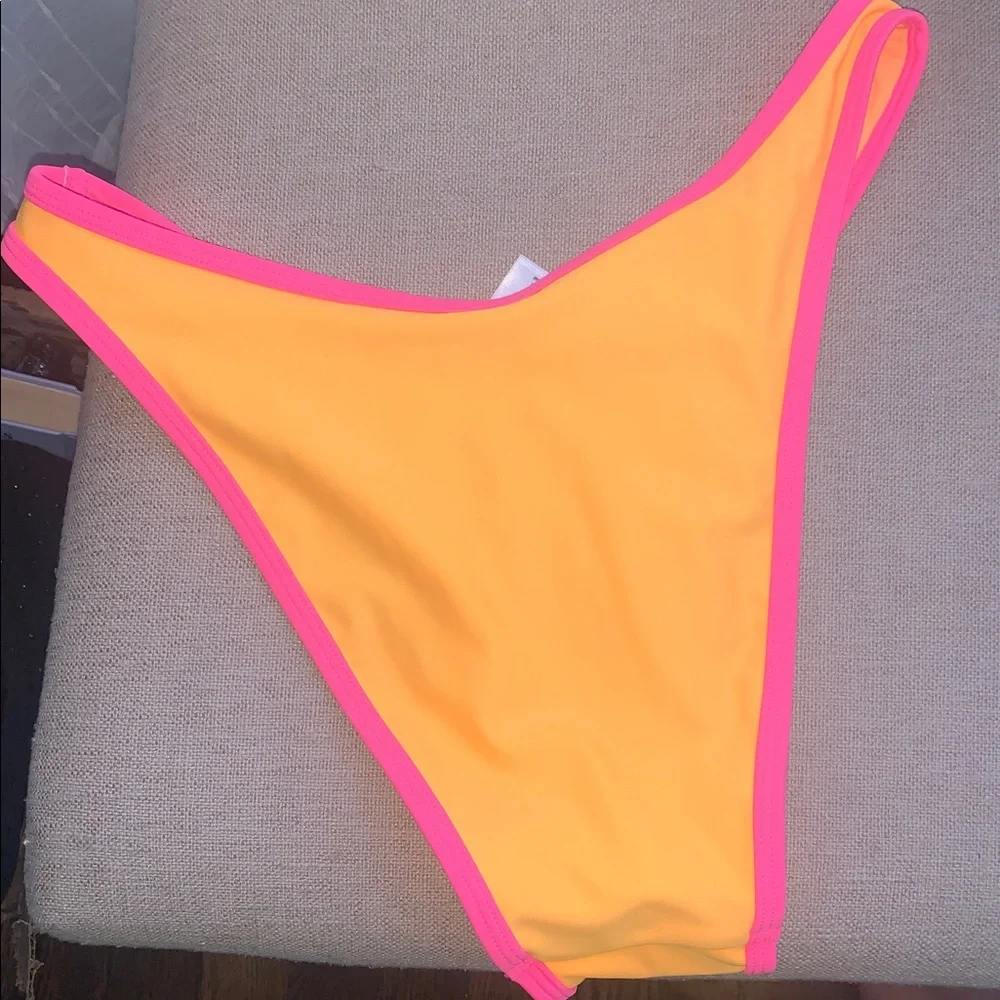 wild fable Neon Yellow Bikini with Hot Pink Trim